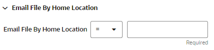 This figure shows the Email File by Home Location