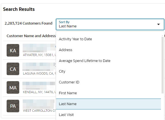 This figure shows the Sort by Options.