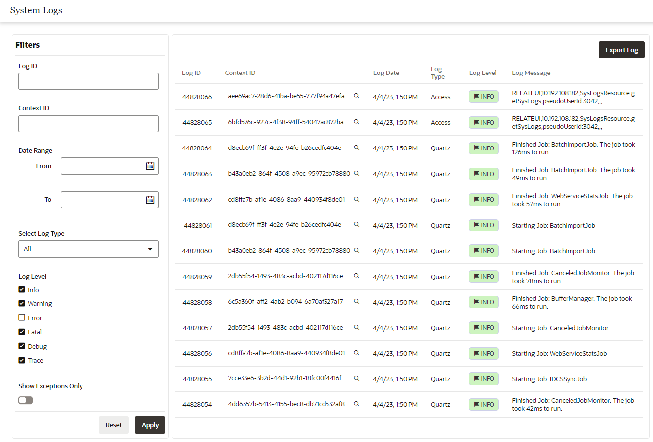 System Logs
