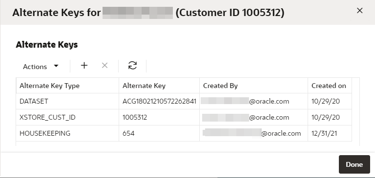 This figure shows the Alternate Keys