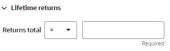 This figure shows the Lifetime Returns