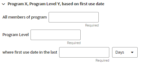 This figure shows the Program X, Program Y, Based on First Use Date