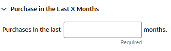 This figure shows the Purchase in the Last X Months