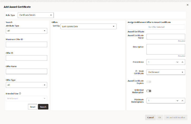 Add Award Certificate