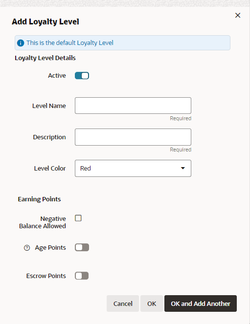 Loyalty Level Details