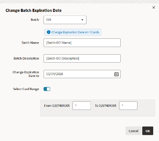 Change Batch Expiration Date
