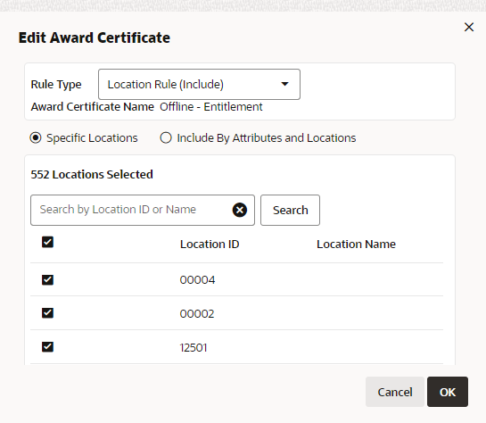 Location Rule (Include)