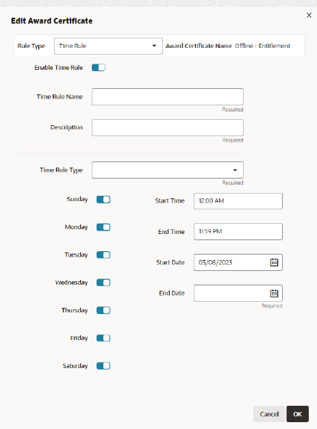 Time Rule - Eligibility Period/Blackout Period