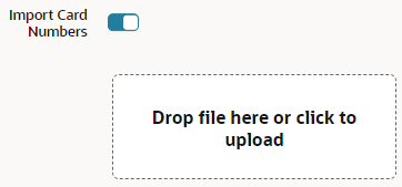 Import Card Numbers