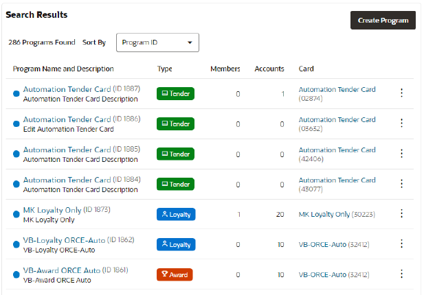 Program Search Results