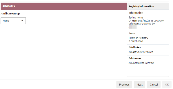 This figure shows the Registry Attributes