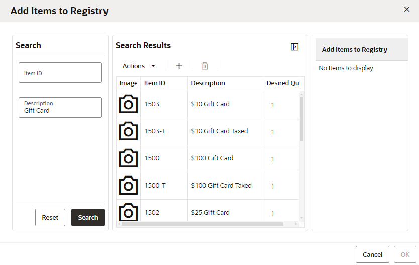 This figure shows the Search Results
