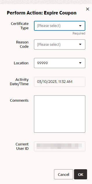 Perform Action: Expire Coupon