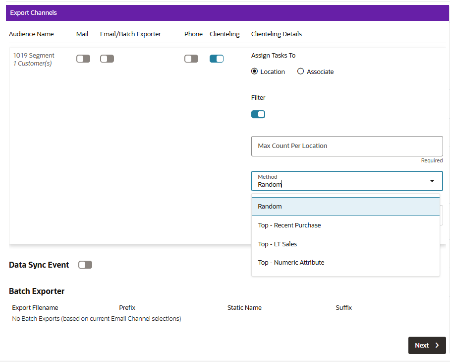 This figure shows the Clienteling Details