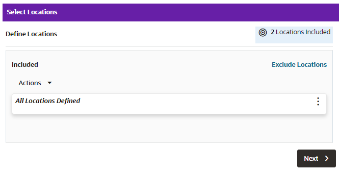 This figure shows the Locations Tab
