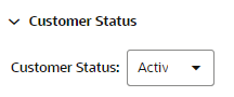This figure shows the Customer Status This figure shows the Customer Status