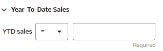 This figure shows the Year to Date Sales This figure shows the Year to Date Sales