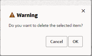 This figure shows the Warning message