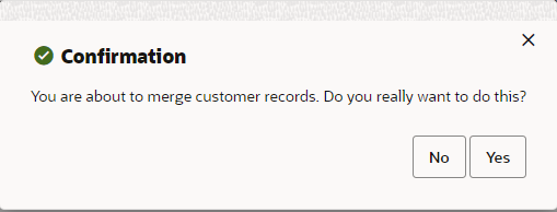This figure shows the Confirmation message