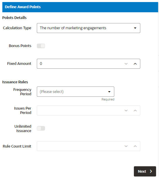 Award Points Tab - Marketing Engagements Award Points Tab - Marketing Engagements
