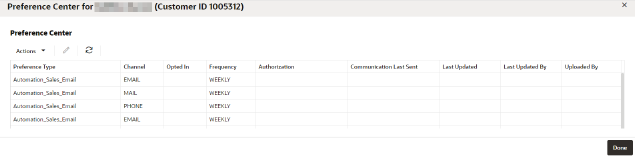This figure shows the Preference Center This figure shows the Preference Center