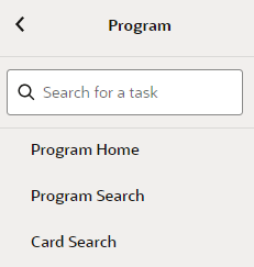 Program Task List Program Task List