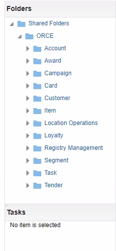 This figure shows the Reports Panel This figure shows the Reports Panel