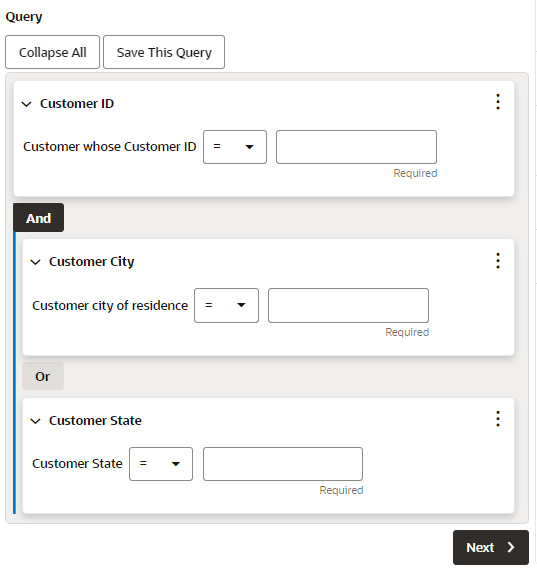 This figure shows the Query Window