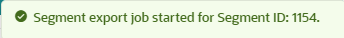 This figure shows the Export Job Notification