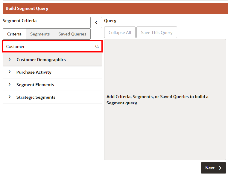 This figure shows the Criteria - Filtered
