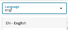 This figure shows the Language Selection Menu