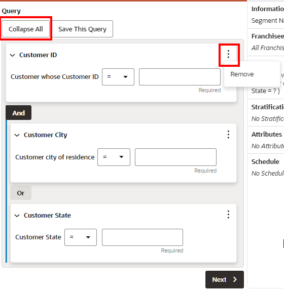 This figure shows Query Options