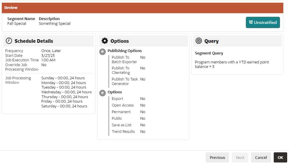 This figure shows the Unstratifed Review Tab