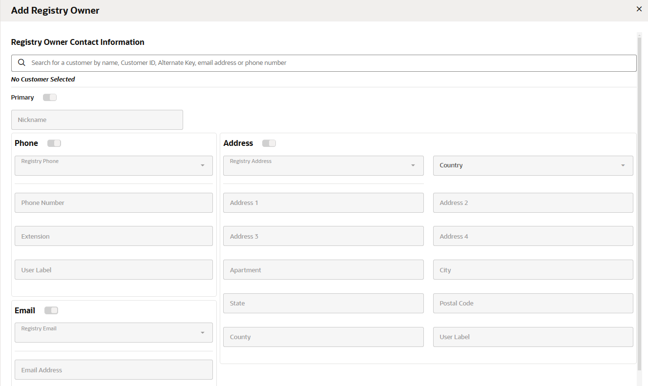 Add Registry Owner