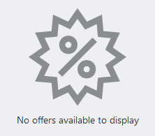 This figure shows the No Offers Available message
