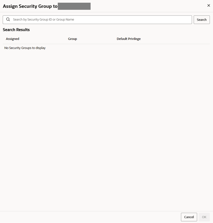 Assign Security Group