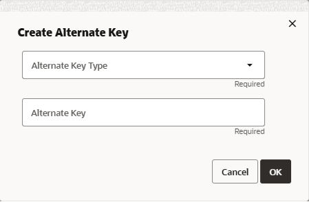 This figure shows the Create Alternate Key