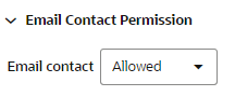 This figure shows the Email Contact Permission This figure shows the Email Contact Permission