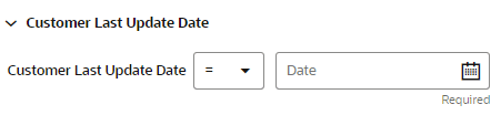 This figure shows the Customer Last Update Date This figure shows the Customer Last Update Date