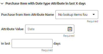 This figure shows the Purchased Item with Date Type Attribute in Last X Days This figure shows the Purchased Item with Date Type Attribute in Last X Days