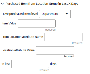 This figure shows the Purchase Item from Location Group in Last X Days This figure shows the Purchase Item from Location Group in Last X Days