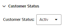 This figure shows the Customer Status This figure shows the Customer Status