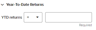 This figure shows the Year to Date Returns This figure shows the Year to Date Returns