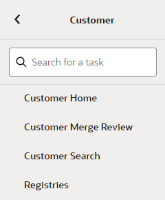 This figure is the Customer Task list. This figure is the Customer Task list.