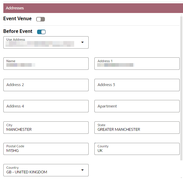 This figure shows the Address Fields