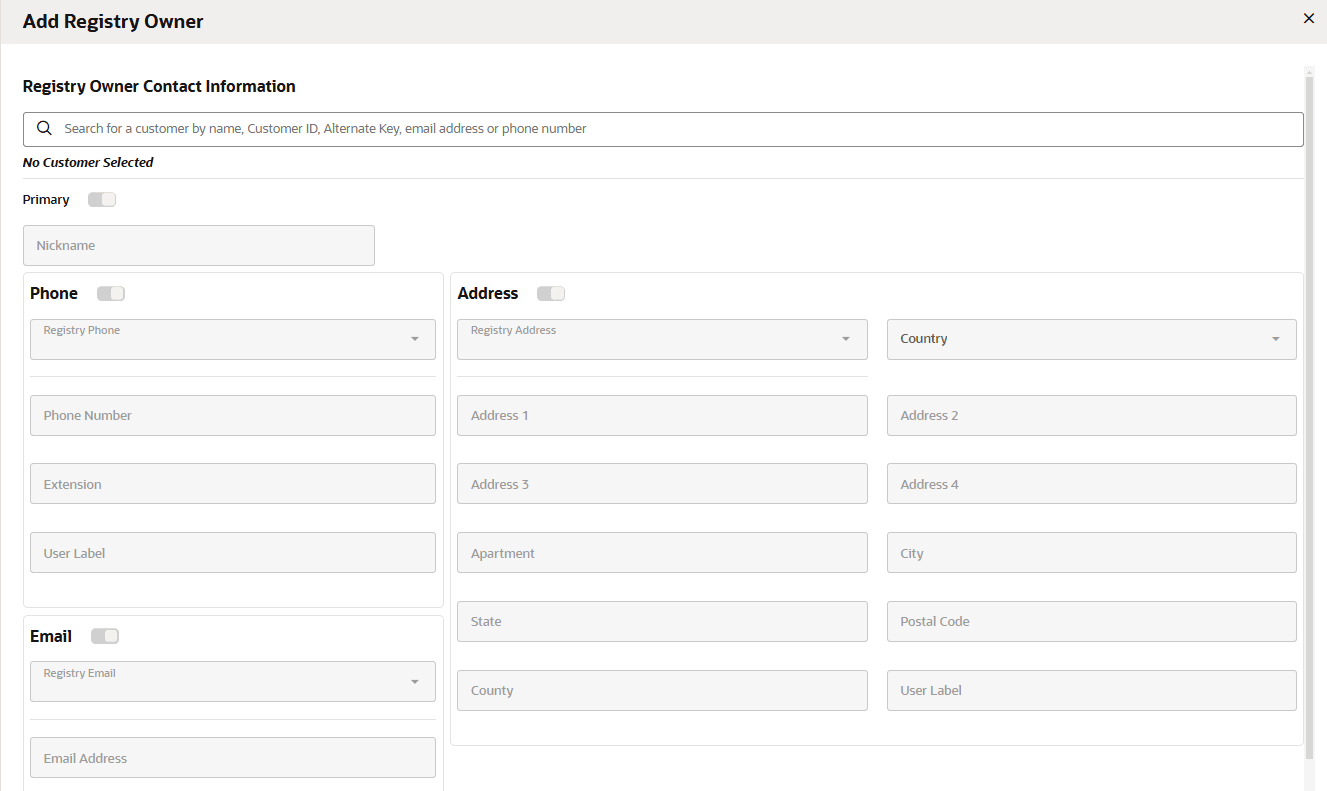 Add Registry Owner