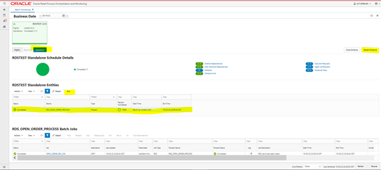 Batch Monitoring screen Batch Monitoring screen
