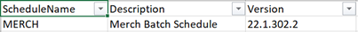Schedule
