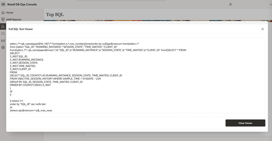 SQL Text Viewer SQL Text Viewer