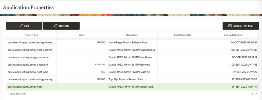 Application Properties Application Properties